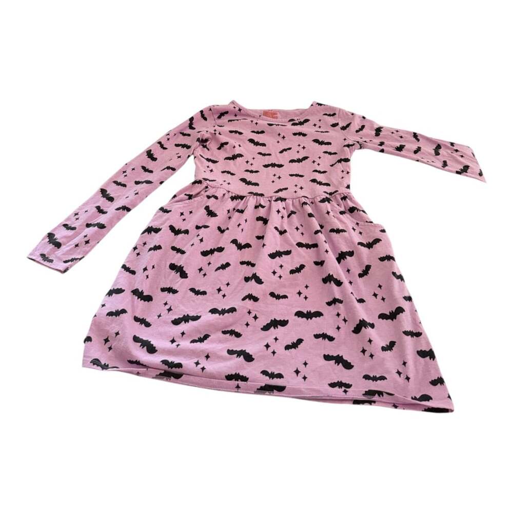 Cat & Jack Girls Purple Halloween Bat Long Sleeve Dress XXL 16/18
